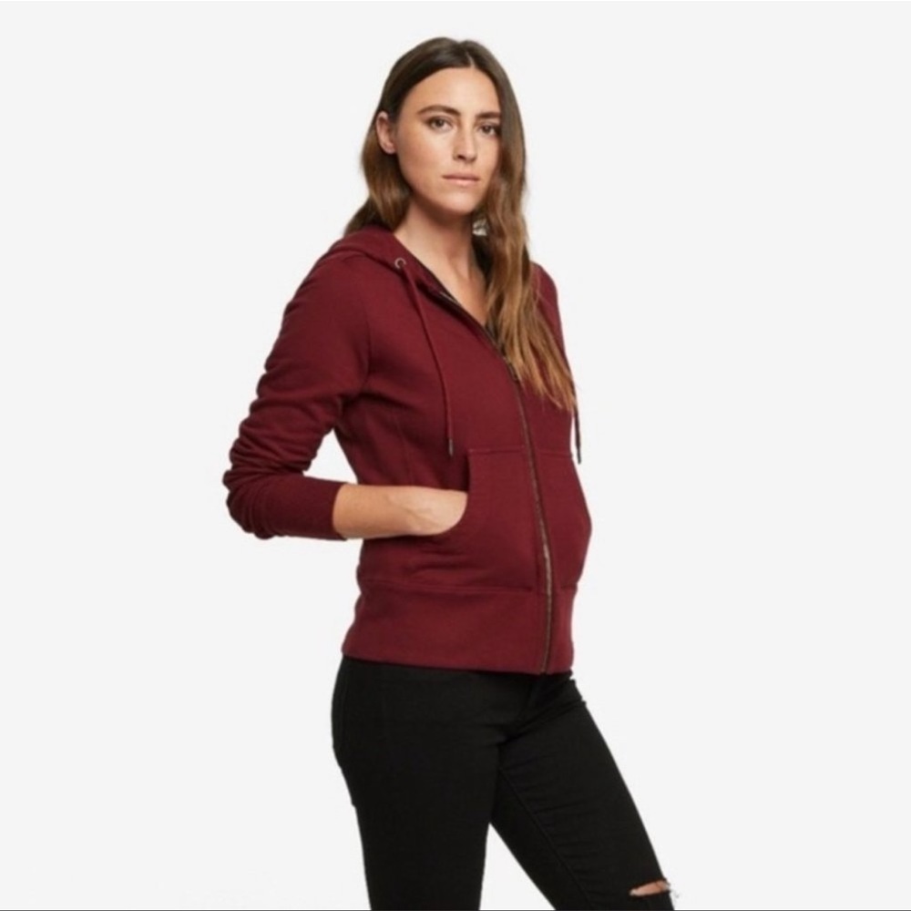AMERICAN GIANT zip up sweatshirt burgundy